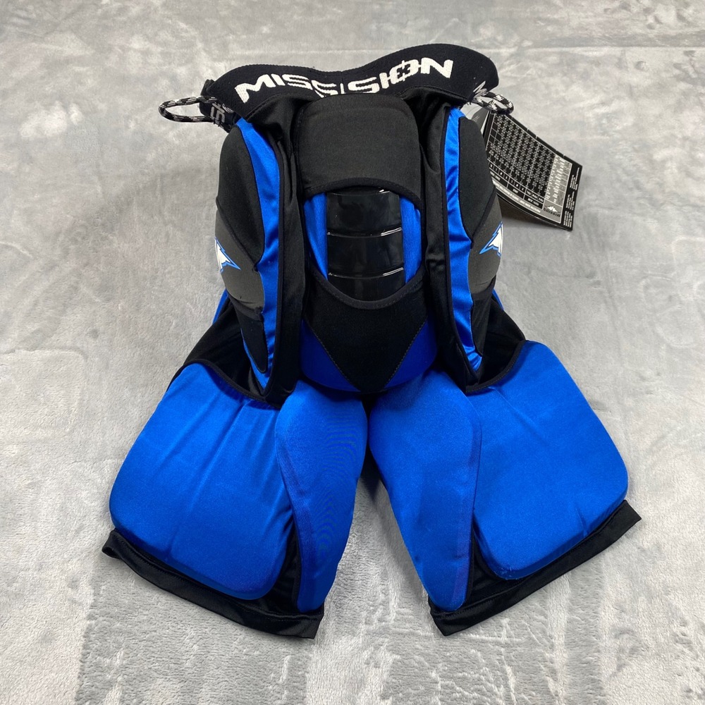 Mission RH Thorax Girdle Roller Hockey Padded Shorts Blue Black Senior Small NWT